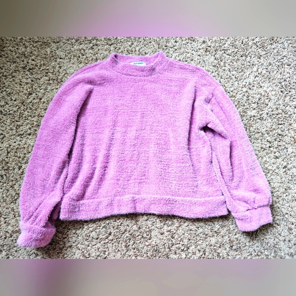 Old Navy Soft Pink Crew Neck Sweater - Girls 14/16 XL